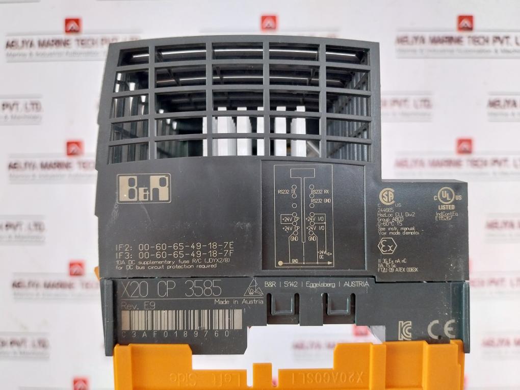 B&R X20CP3585,X20AC0SR1,X20IF1082-2,X20IF1030,X20DI9371,X20AI4622,X20AO2622 Rack