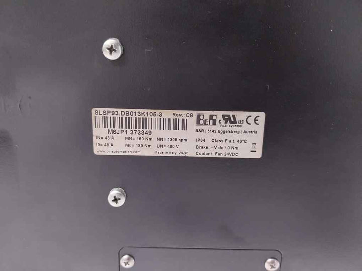 B&r-automation 8lsp93.db013k105-3 Servo Motor Rev C8 M6jp1 373349