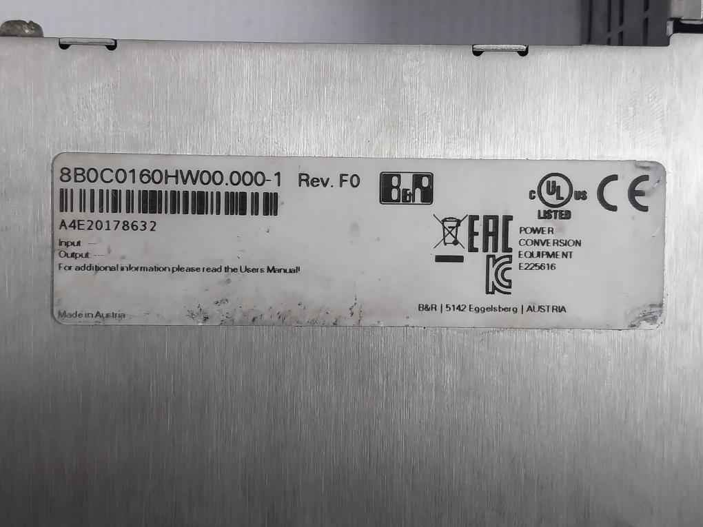 B&r 8b0c0160hw00.000-1 Acoposmulti Auxiliary Supply Module Rev F0