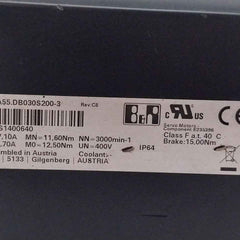 B&r 8lsa55.db030s200-3 Synchronous Motor Rev C8 Ip64 E235396
