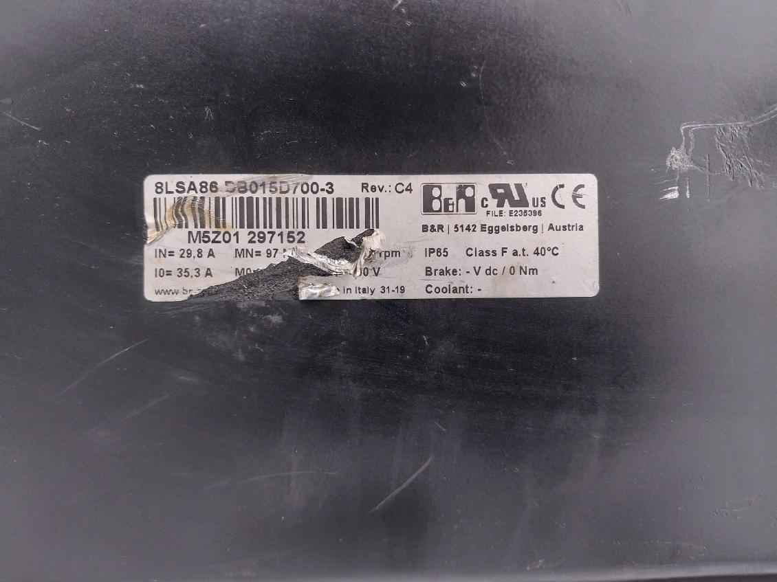 B&r 8lsa86.db015d700-3 Synchronous Servo Motor E235396 97nm Rev.c4