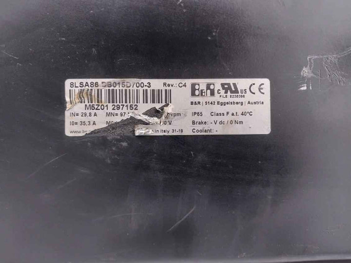B&r 8lsa86.db015d700-3 Synchronous Servo Motor E235396 97nm Rev.c4