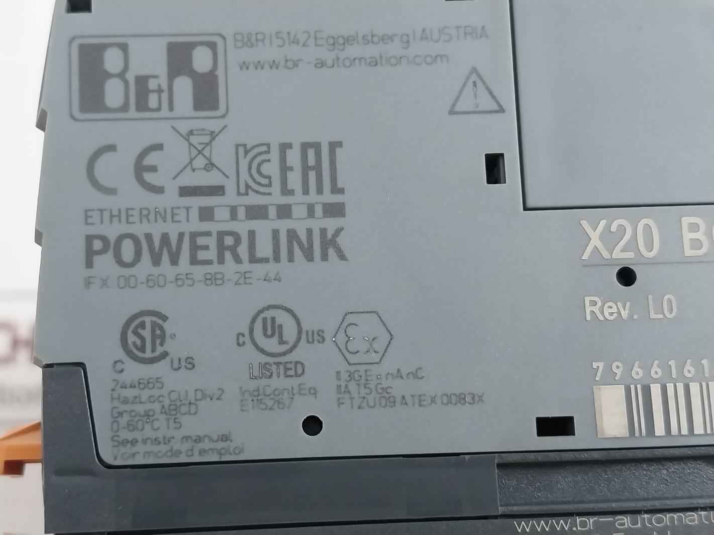 B&r X20 Bc 0083 Powerlink Bus Controller X20ps9400 X20at6402 X20dof322