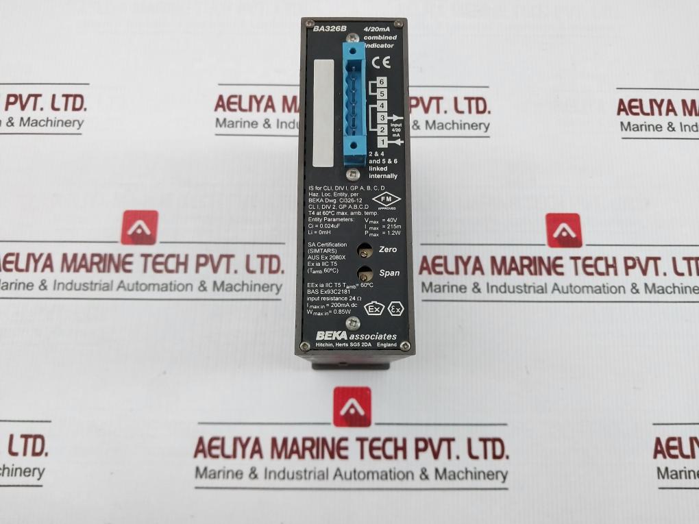 Ba326B Linear Combined Indicator 0-20Kpsi 200Madc Beka Associates