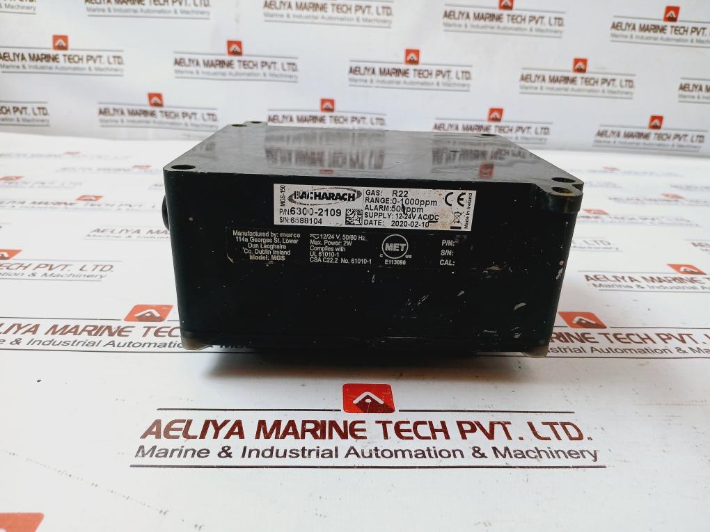Bacharach Mgs-150 Gas Transmitter 6300-2109 R22 0-1000 Ppm 12-24V Ac/Dc