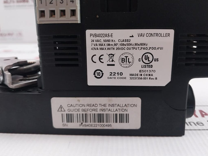 Bacnet Programmable Vav Box Controller Pvb4022As-e Honeywell 24 Vac 50/60Hz