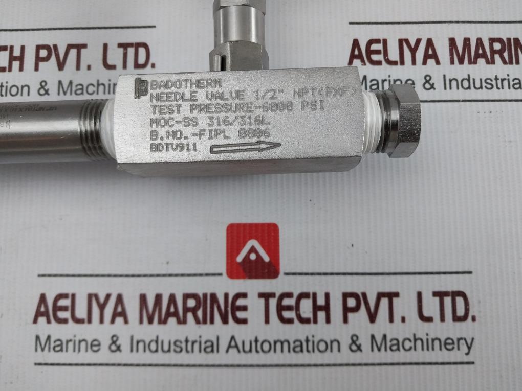 Badotherm Bdtv911 Flush Ring W/ Needle Valve Assy 6000 Psi
