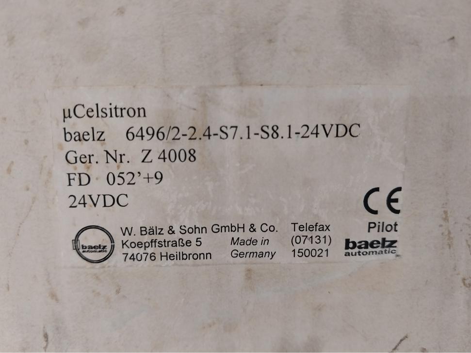 Baelz 6496/2-2.4-s7.1-s8.1-24Vdc