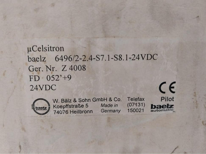 Baelz 6496/2-2.4-s7.1-s8.1-24Vdc