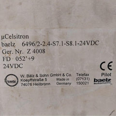 Baelz 6496/2-2.4-s7.1-s8.1-24Vdc