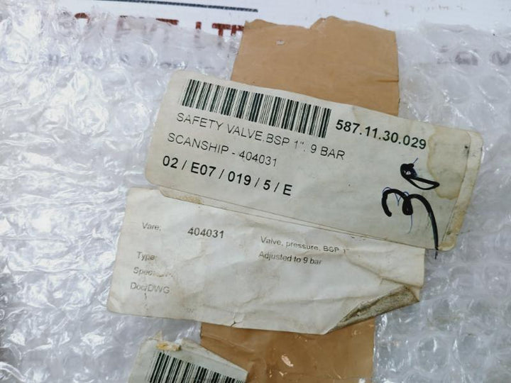 Bailey Dn25 Fig 707-32Vd Safety Valve Bsp 1” 9 Bar