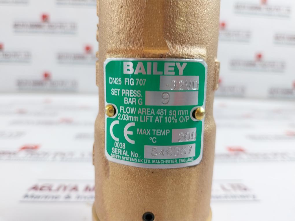 Bailey Dn25 Fig 707-32vd Temp Safety Valve Max Temp