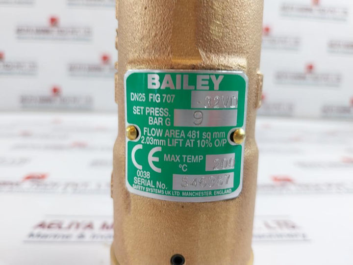 Bailey Dn25 Fig 707-32vd Temp Safety Valve Max Temp