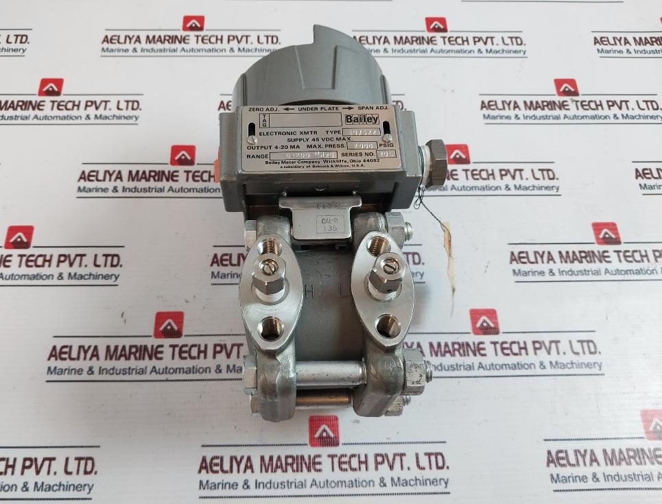 Bailey Meter Bq75221 Xmtr Pressure Transmitter 2000 Psig, 45 Vdc