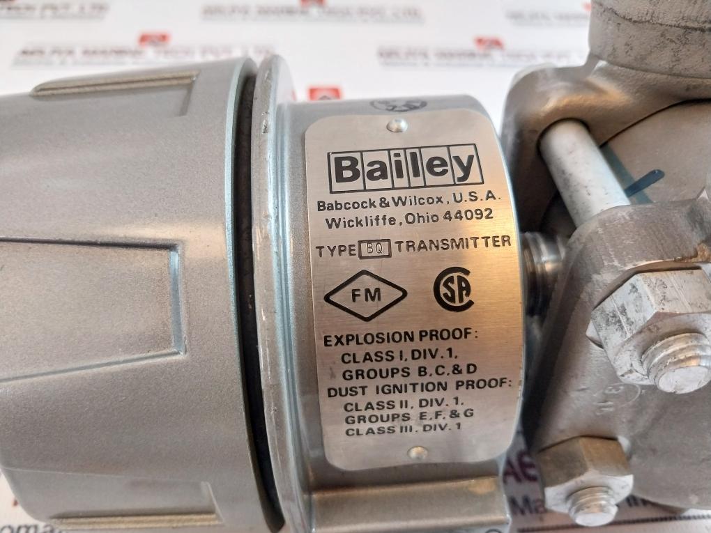 Bailey Meter Bq75221 Xmtr Pressure Transmitter 2000 Psig, 45 Vdc