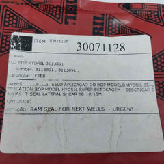 Baker Hughes 3113891 T-seal Lateral Shear 18-10/15M Rev: L