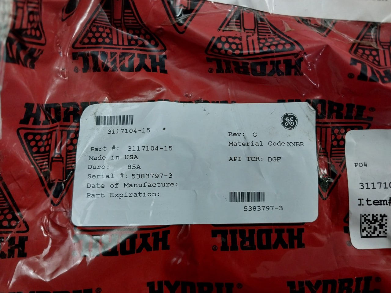 Baker Hughes 3117104-15 Oilfield Drilling Rubber Packer Element