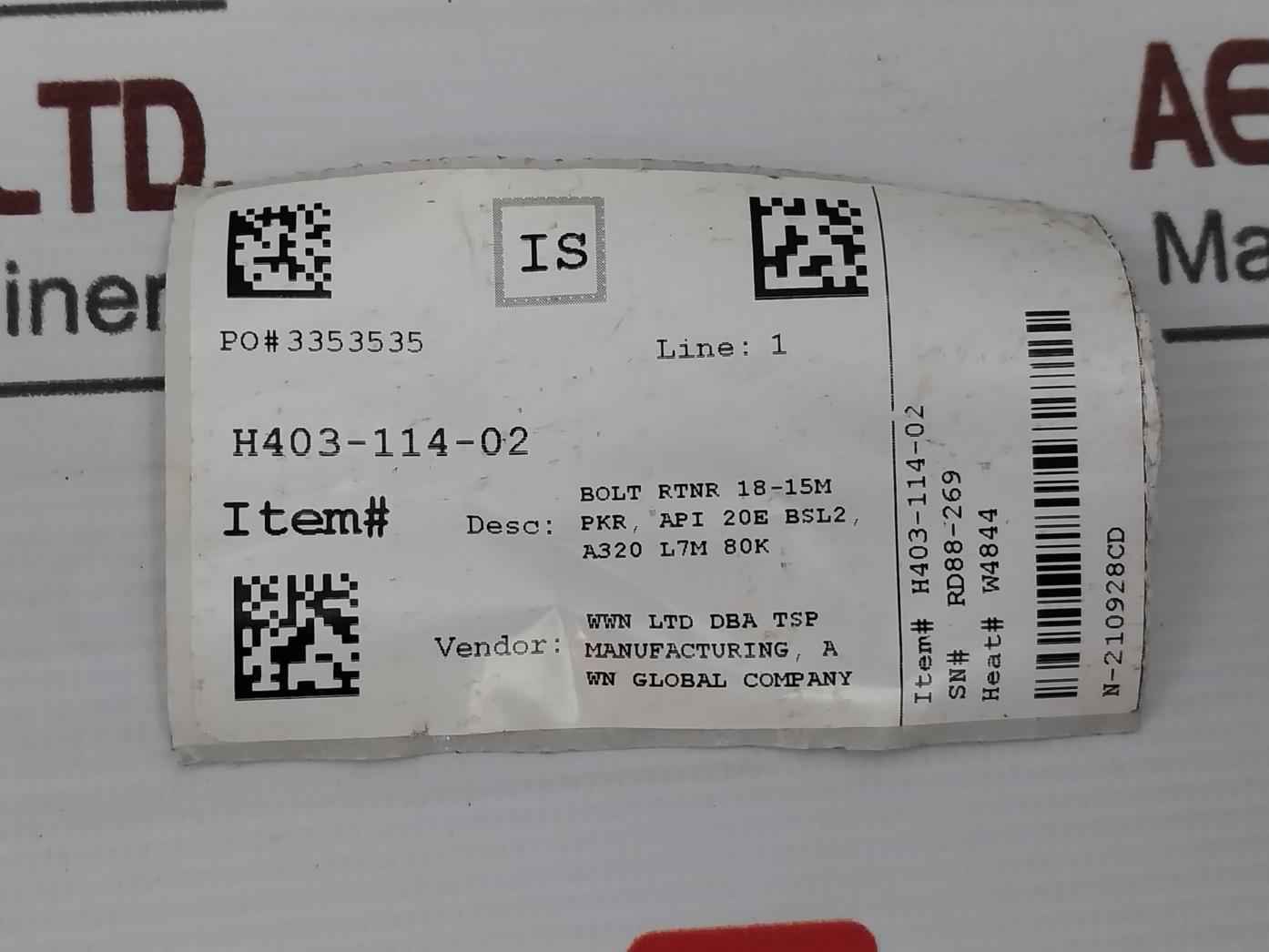 Baker Hughes 3126526 Packer Hvr 3.5-5.5 18-15M Hydril Ram Bop Part Rev D