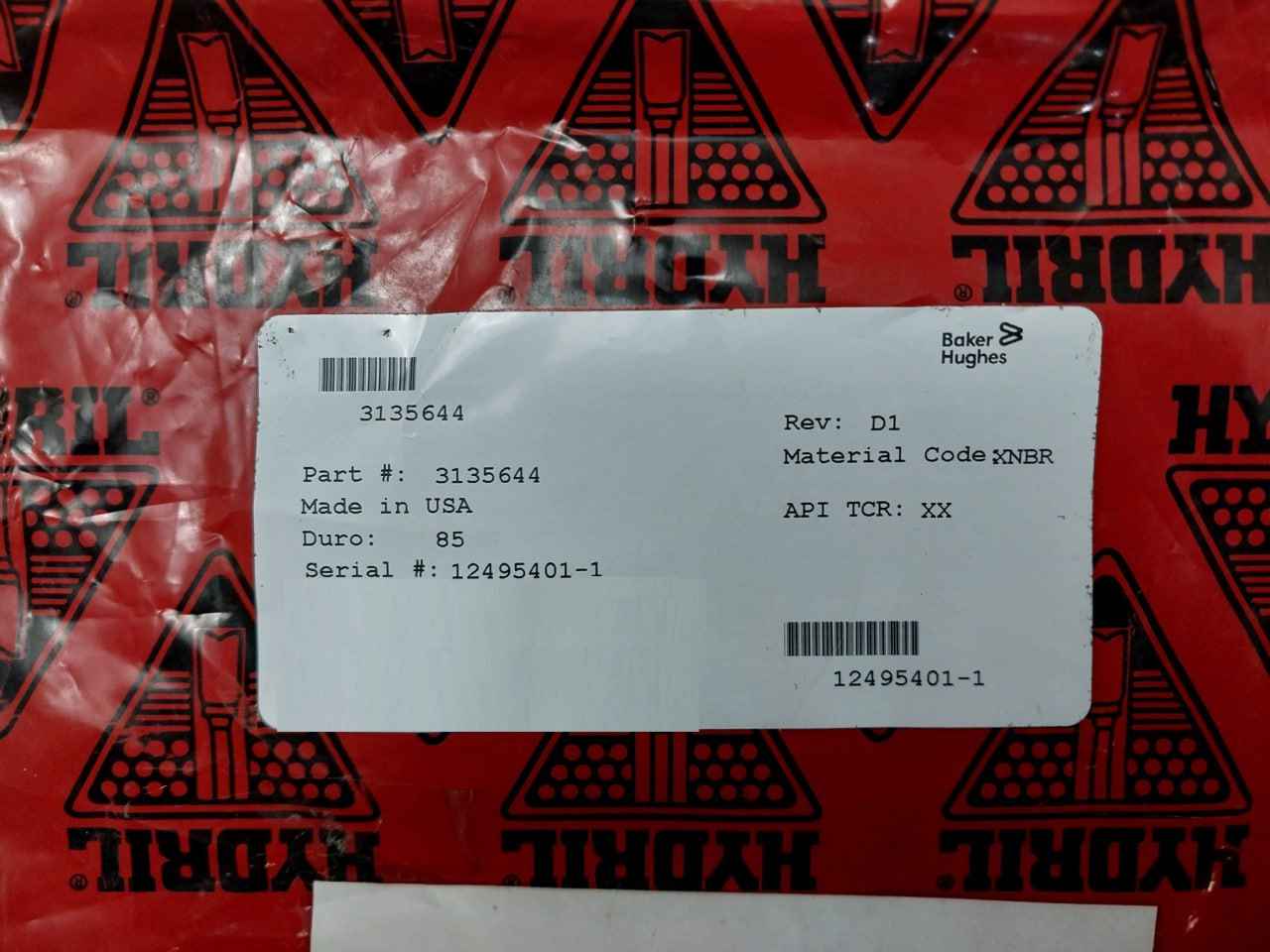 Baker Hughes 3135644 Wireline Seal 18-15 Api 18 3/4