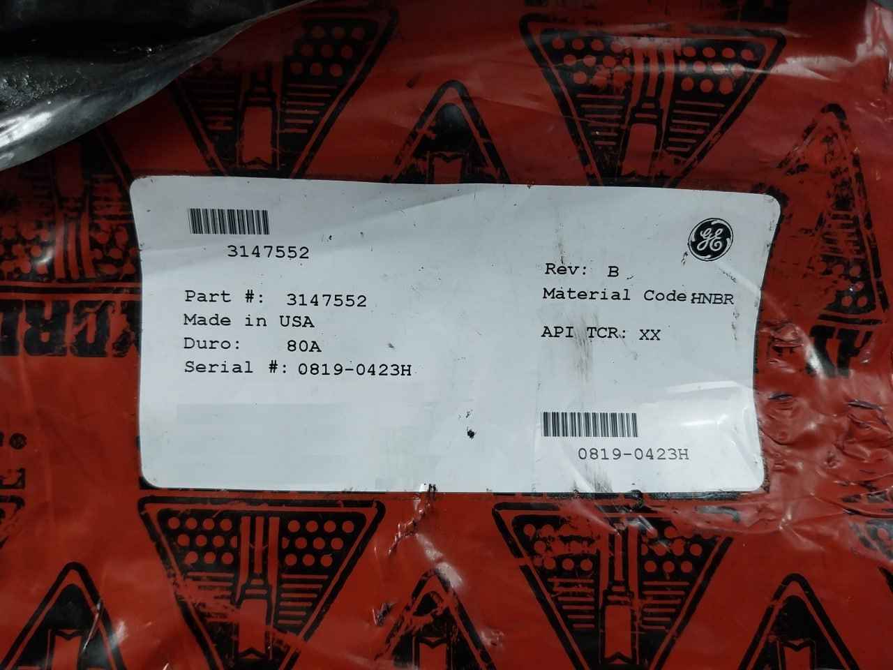 Baker Hughes 3147564 Packer Assembly 3.5-5.875 18-15M Rbop Rev B Duro 80A