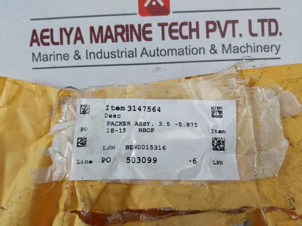 Baker Hughes 3147564 Packer Assembly 3.5-5.875 18-15M Rbop Rev B Duro 80A