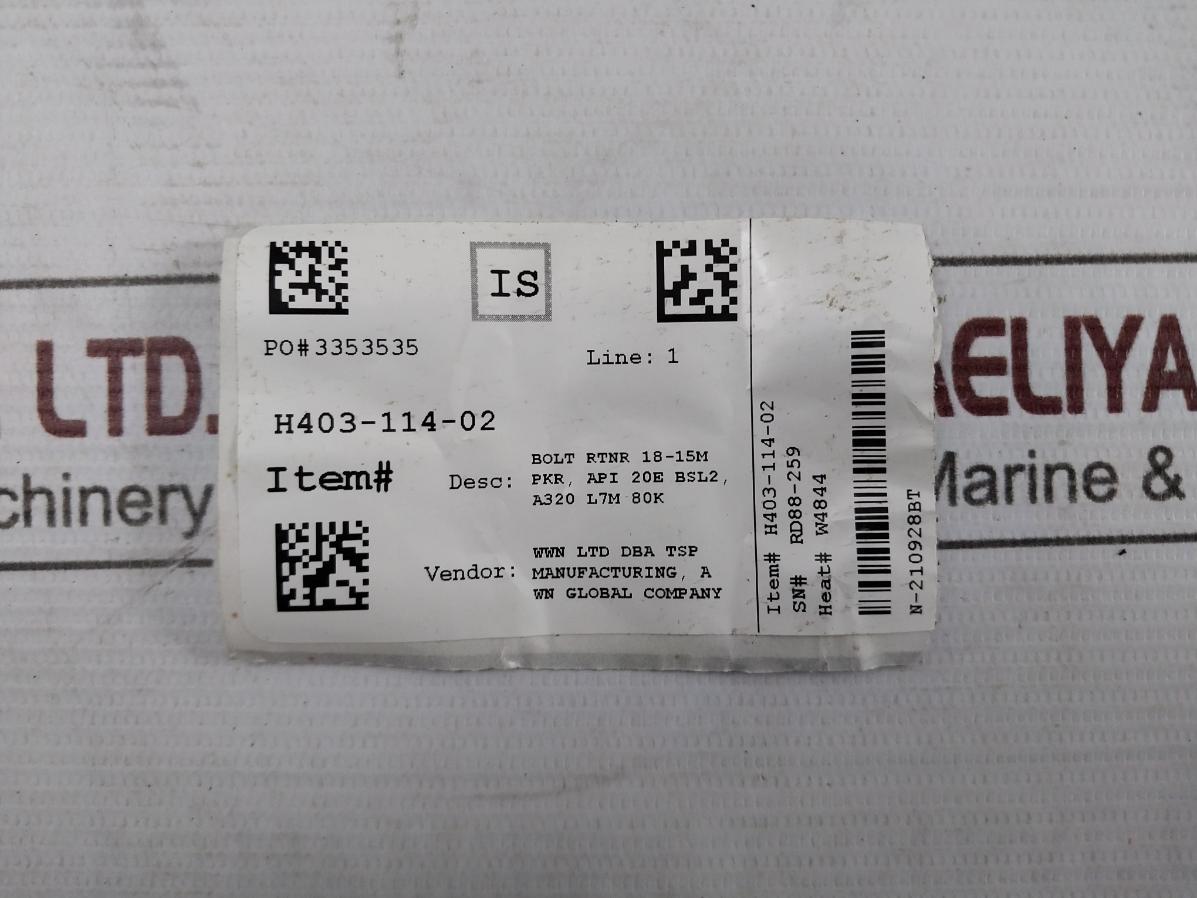 Baker Hughes 3147564 Packer Assembly 80A Hsn