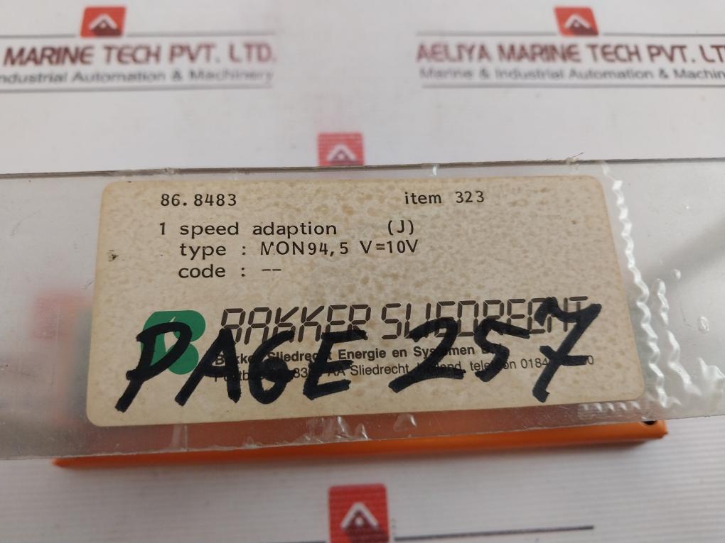 Bakker Sliedrecht M.O.N 94,5 V= 10V