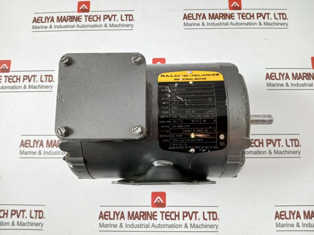 Baldor M3457 3-phase Industrial Motor 60Hz Rev E 3450 Rpm 230/460V