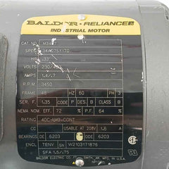 Baldor M3457 3-phase Industrial Motor 60Hz Rev E 3450 Rpm 230/460V