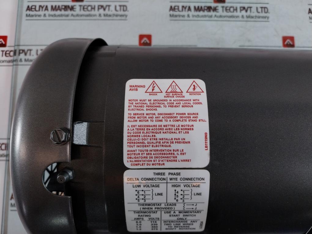 Baldor Reliance Em3610T-57 Ac Motor 230/400 35L100L461G1 208V