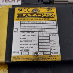 Baldor Bsm80N-233Ca Brushless Ac Servo Motor S2P100W044 6000Rpm 25° C Amb