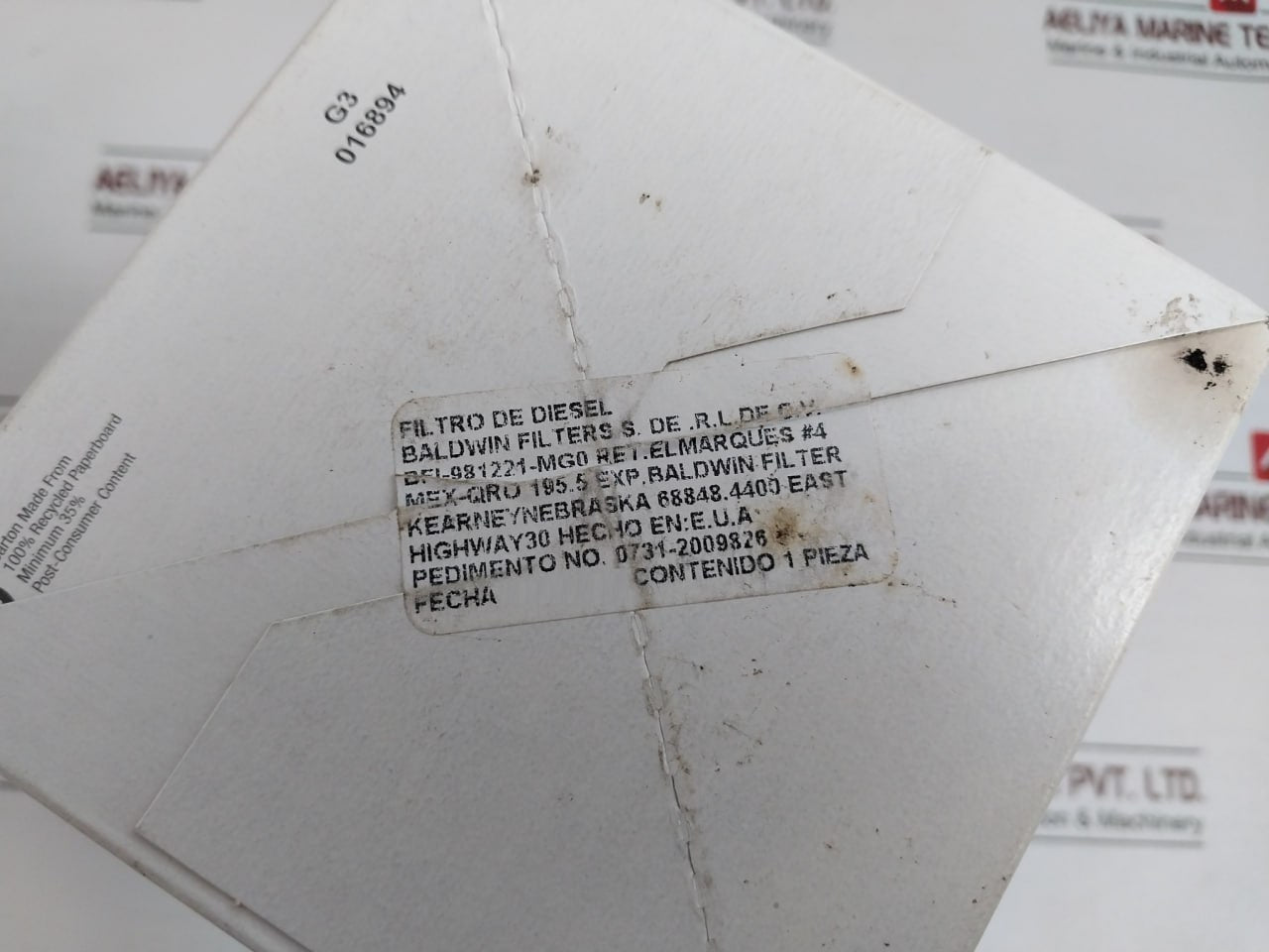 Baldwin Pf7890-10 Diesel Fuel Filter Element