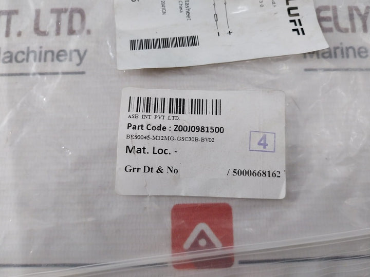 Balluff Bes0045 Inductive Sensor Bes M12Mg-gsc30B-bv02 10V-36V Dc 100 Ma