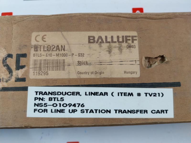 Balluff Btl5-e10-m1000-p-s32 Micropulse Linear Transducer Btl02An