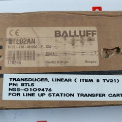 Balluff Btl5-e10-m1000-p-s32 Micropulse Linear Transducer Btl02An