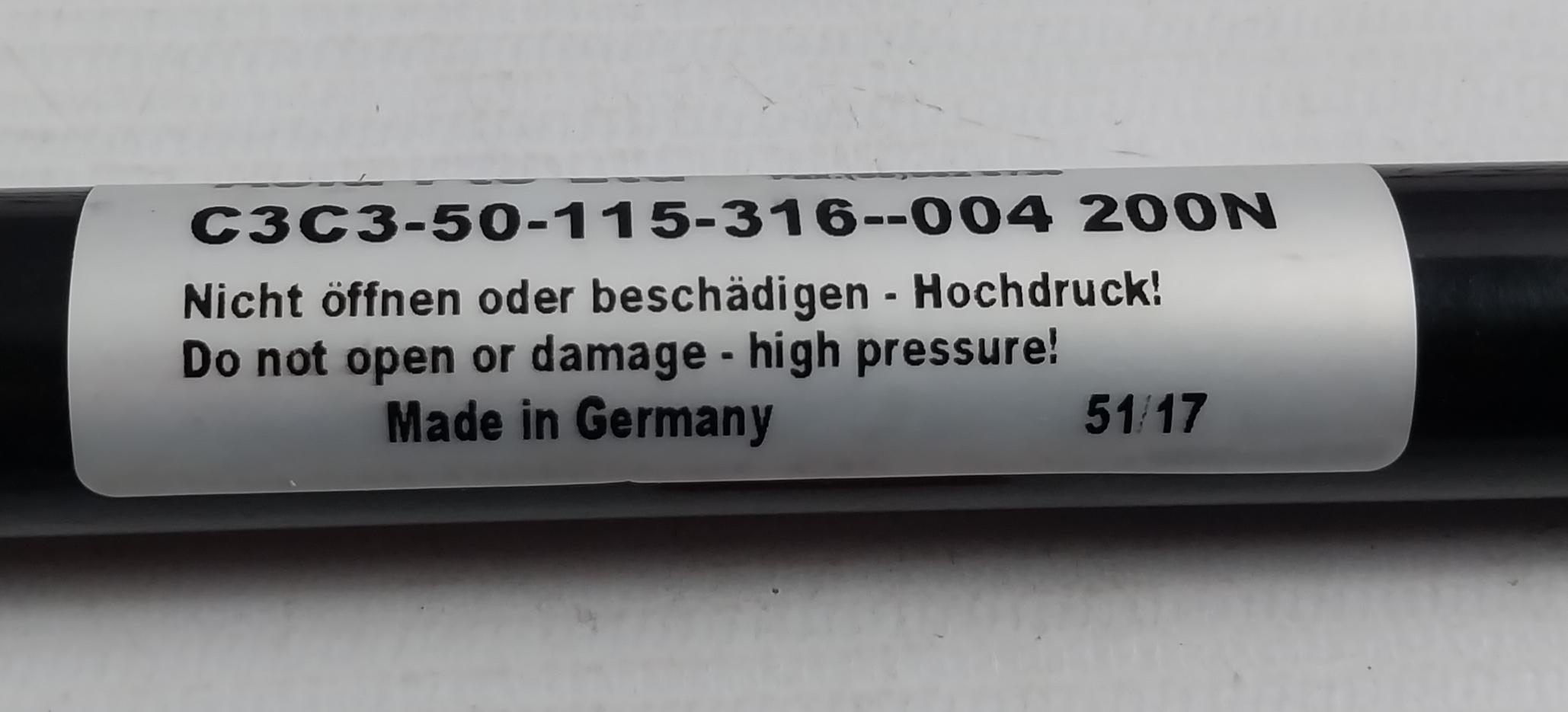 Bansbach C3C3-50-115-316-004 200N Easylift Gas Spring