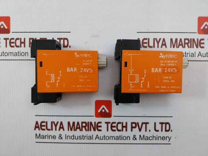 Time Delay Relay Bar 24V Ac Dc Syrelec 250V~ 10A