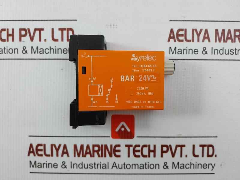 Time Delay Relay Bar 24V Ac Dc Syrelec 250V~ 10A