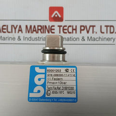 Twin-piston Rotary Valve Actuator 10Bar 110°C Gte-098/090-11-v17-e By Bar Gmbh