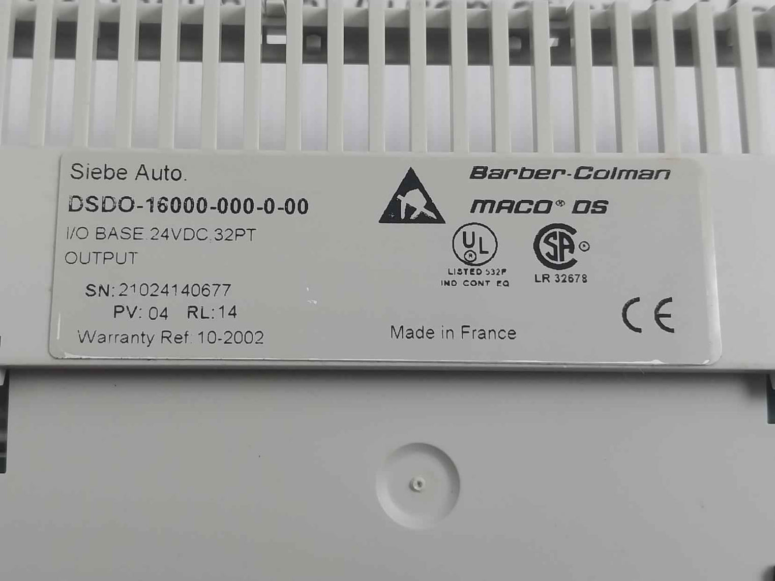 Barber-colman Dsdo-16000-000-0-00 I/O Base 24Vdc