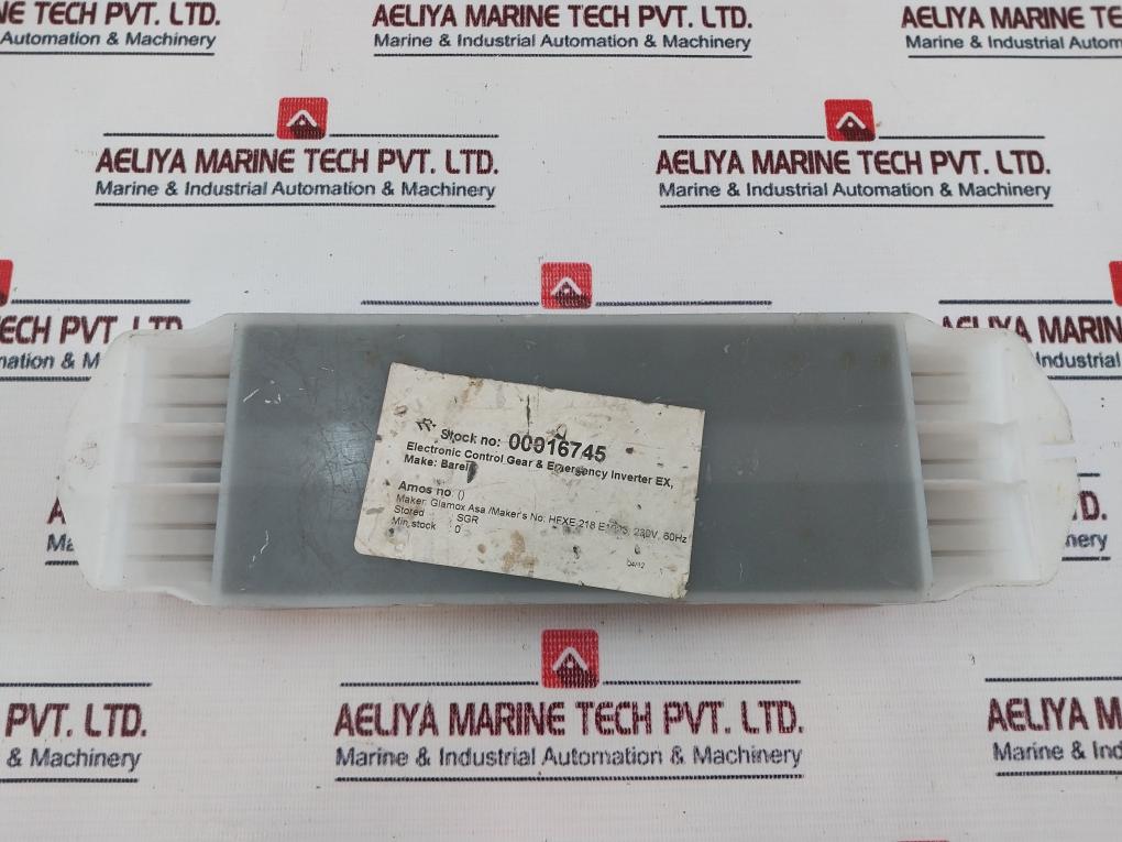 Barel Hfxe 218 E1003 Electronic Control Gear &amp; Emergency Inverter Ex 230V 60Hz