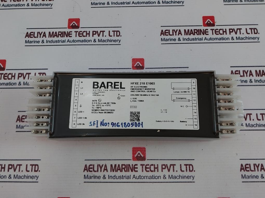Barel Hfxe 218 E1003 Emergency Inverter And Control Gear Ex 220-250V