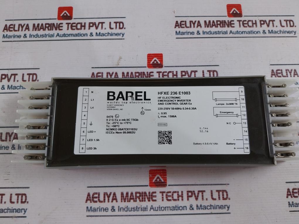 Barel Hfxe 236 E1003 Emergency Inverter And Control Gear