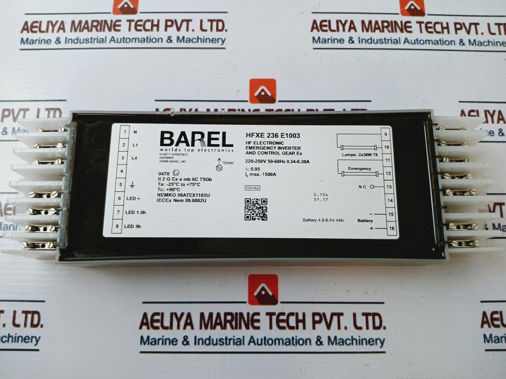 Barel Hfxe 236 E1003 Emergency Inverter And Control Gear Ex 0470