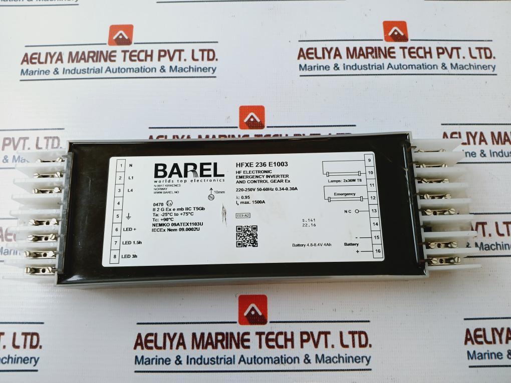 Barel Hfxe 236 E1003 Emergency Inverter And Control Gear Ex Hfxe 236 E1003