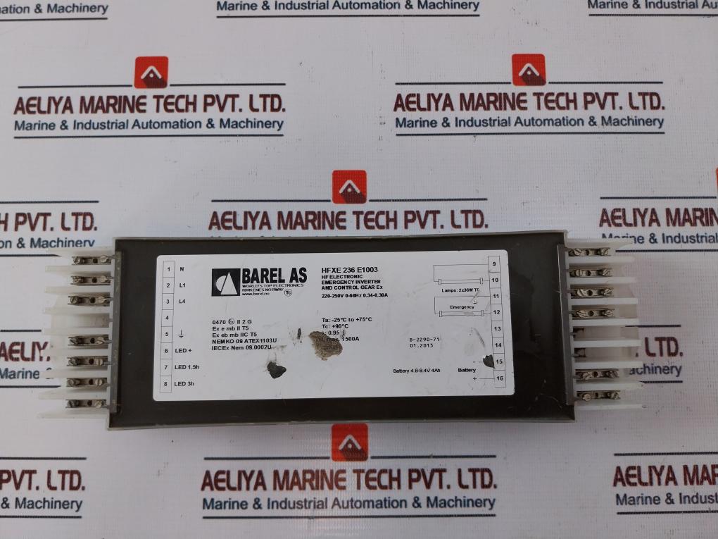Barel Hfxe Emergency Inverter And Control Gear Ex 236 E1003 Used