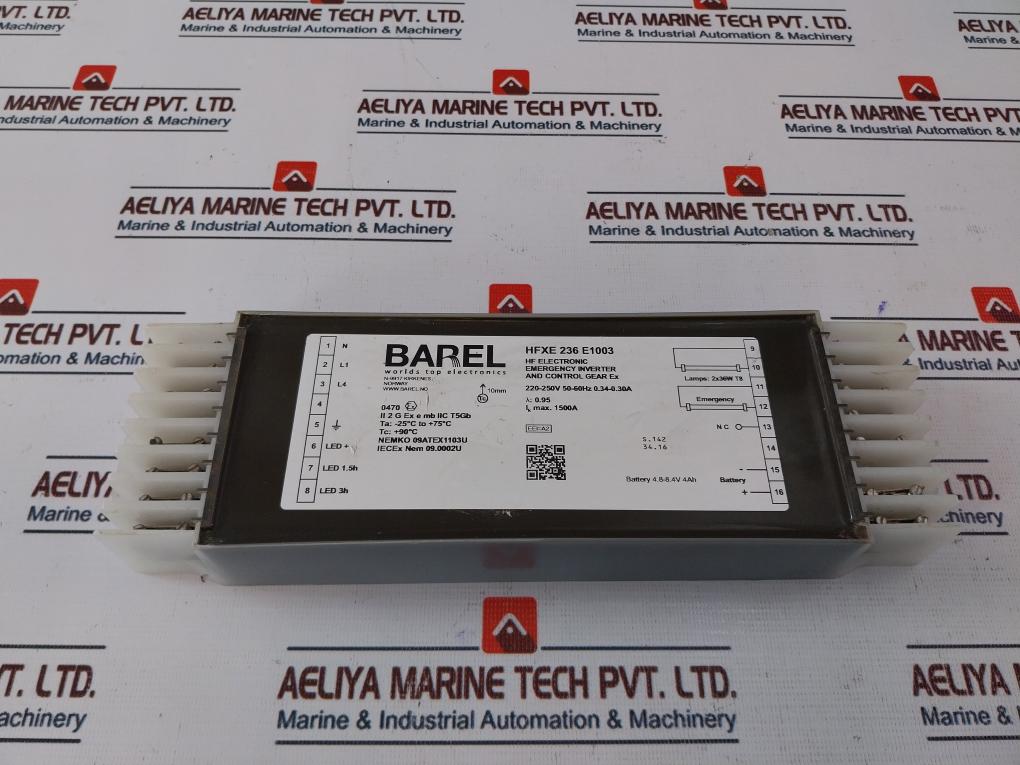 Barel Hfxe 236 E1003 Emergency Inverter And Control Gear Ex 2X36W T8 Used