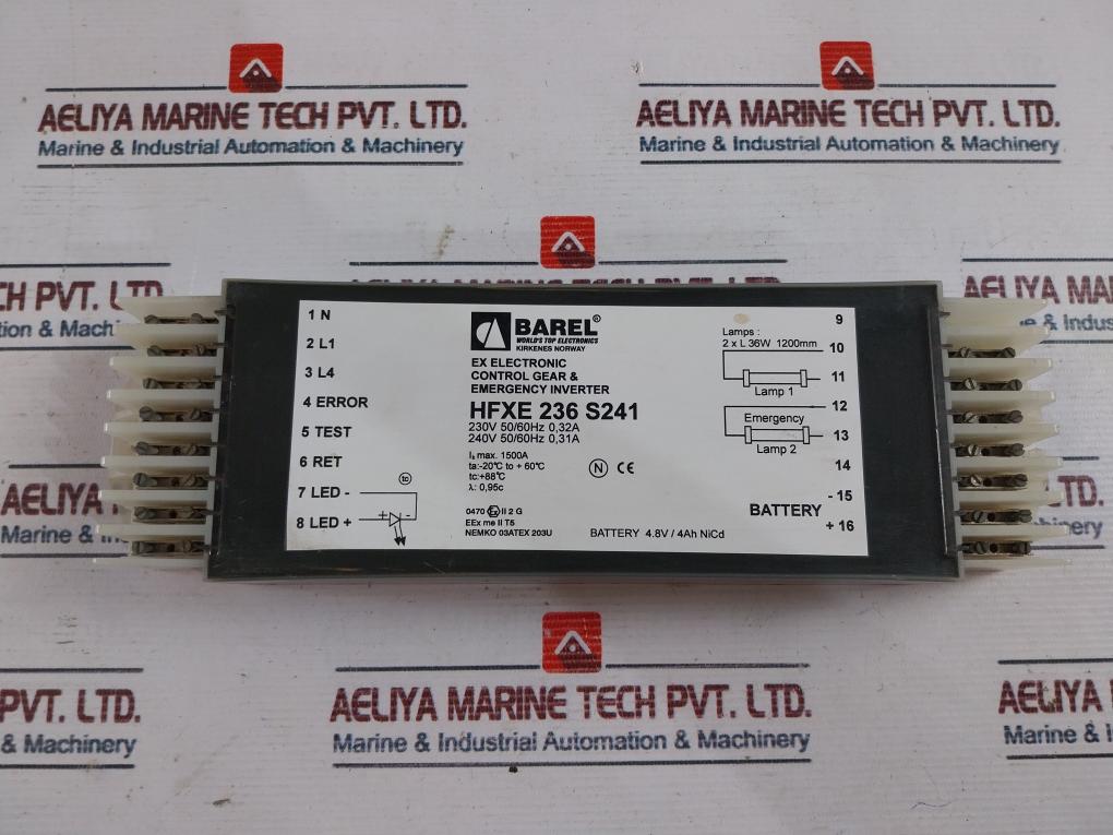 Barel Hfxe 236 S241 Control Gear & Emergency Inverter