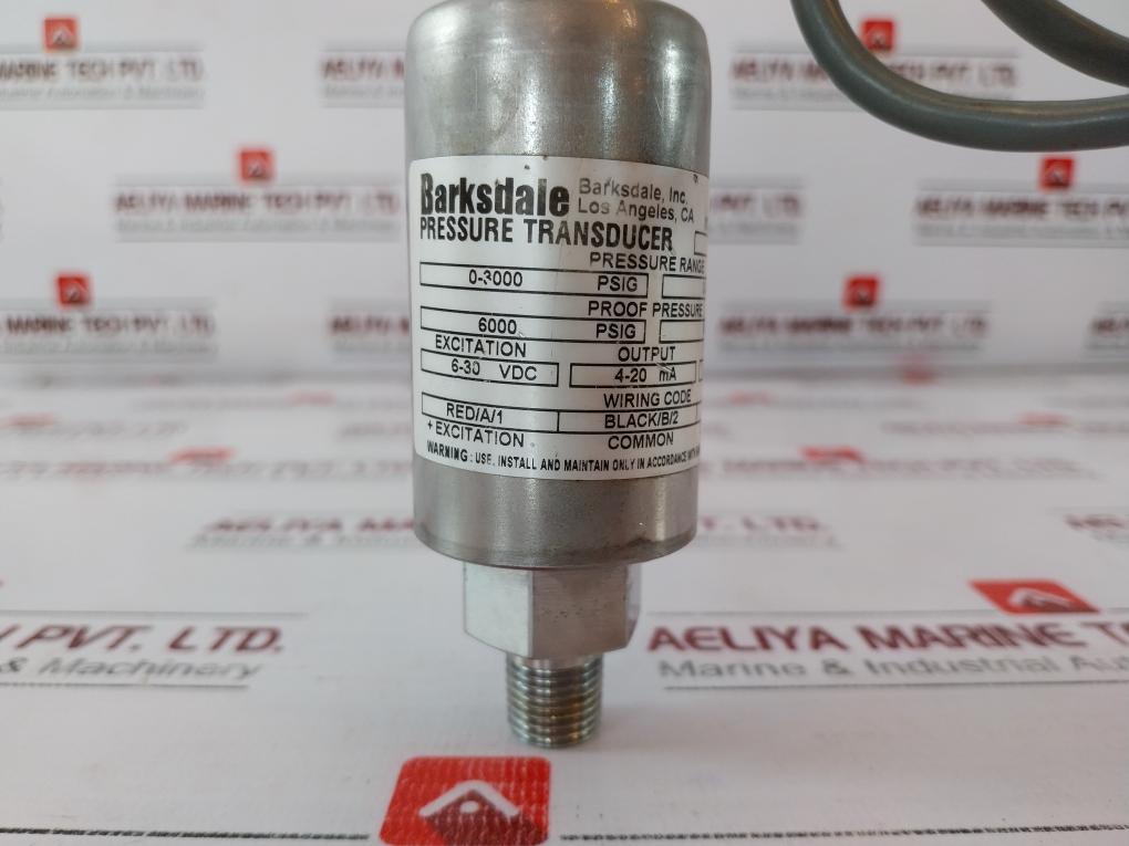 Barksdale 425H3-13 Pressure Transducer, 0-3000 Psig