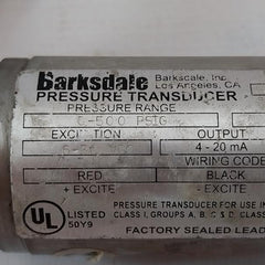 Barksdale 425x-08 Pressure Transducer 0-500 Psig 6-30 Vdc